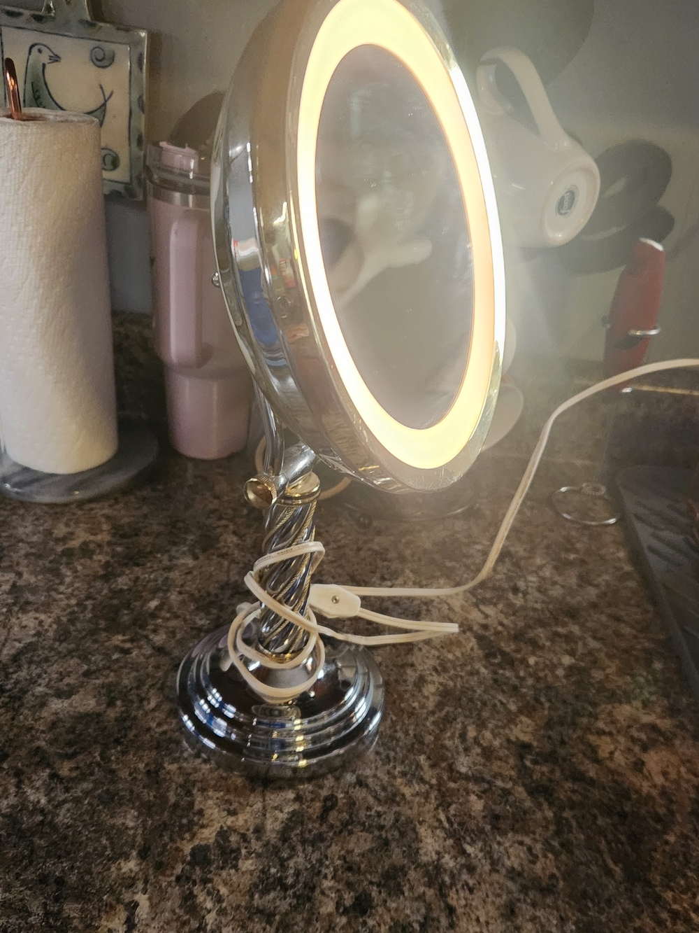 Vintage 1998 Protronics Lighted Vanity / Make-up Grooming Magnifying Mirror . - Picture 3 of 6